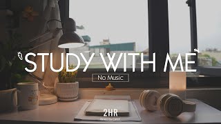 2HOUR STUDY WITH ME | No music, Background noises | Pomodoro 50/10 |  Summer Day