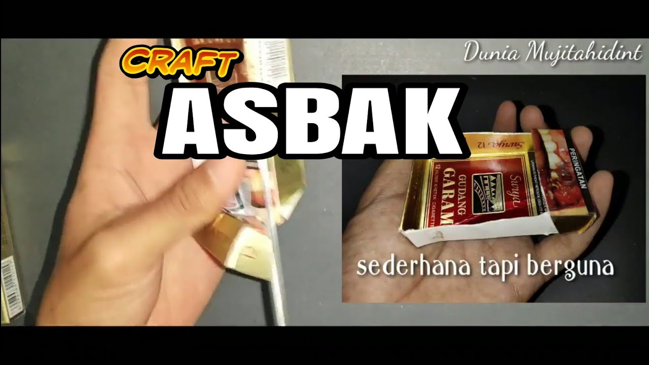  Membuat  Asbak  Sederhana dari  Bungkus  Rokok  YouTube