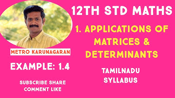 12th Std Maths Example 1.4 If A is a non singular matrix of odd order P T | adj A| is positive