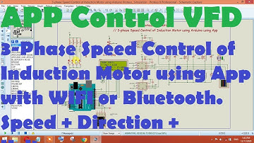 App Control VFD | 3-Phase Speed Control of Induction Motor using APP | Speed | Direction Arduino