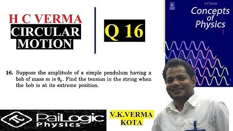 HC VERMA | CIRCULAR MOTION | chapter 7 | Q 16.Suppose the amplitude of a simple pendulum having a bo