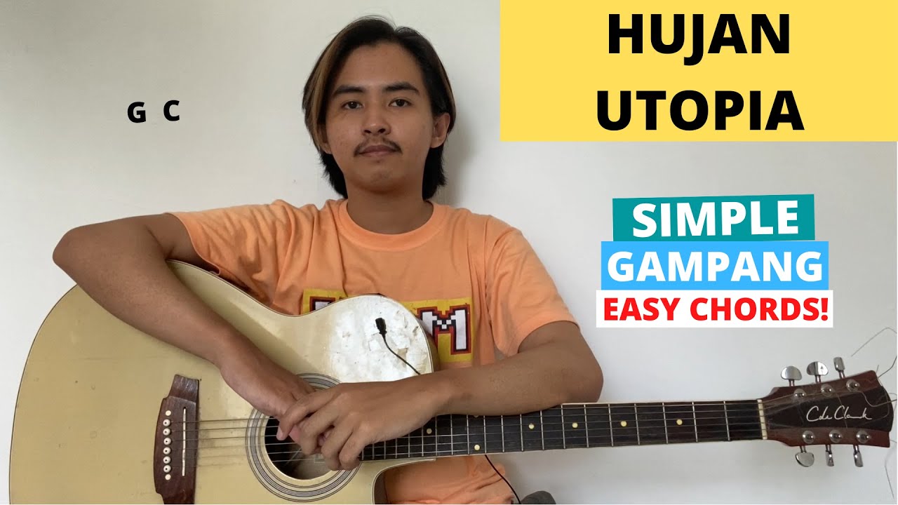 CHORD SIMPLE GAMPANG (Hujan Utopia) (Tutorial Gitar) "aku selalu