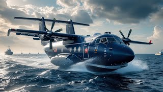 「【2025年最新型】日本のUS-2飛行艇が海に“着水”する瞬間が衝撃すぎた…世界が震えたその性能とは」