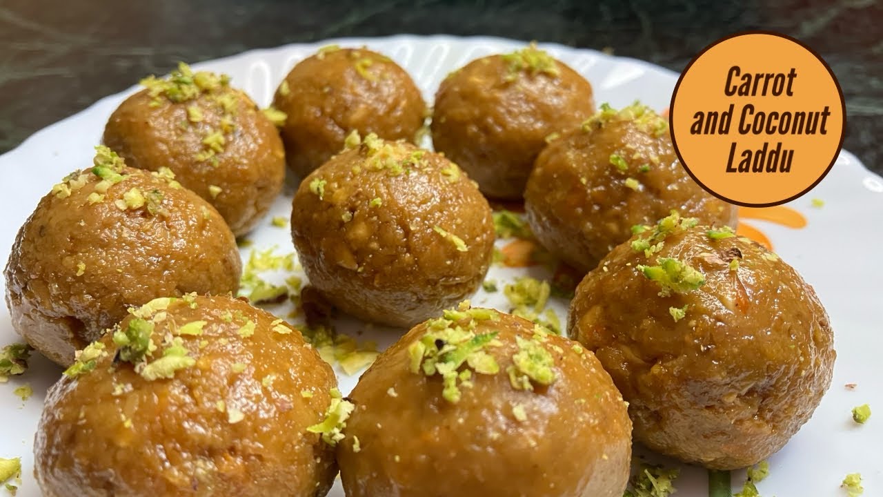 Saraswati Puja Special Carrot and Coconut Laddu Recipe
