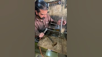 Welding Process in Steel Rod In Lathe Machine #shortsfeed #machine #automobileengineering