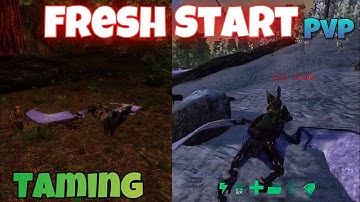 Ark Mobile - Fresh Start Solo Taming Pt and fighting Player