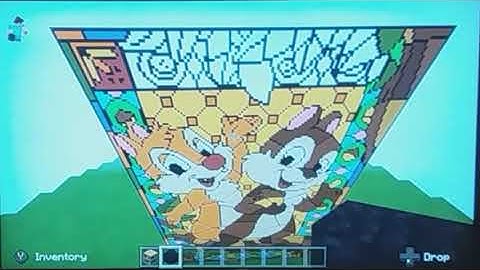 Minecraft chip and dale stained glass window pixel art tutorial FINAL PART 27