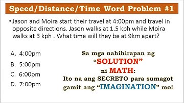 Speed/Distance/Time Word Problem hacks #1: For Civil Service & Napolcom Exams