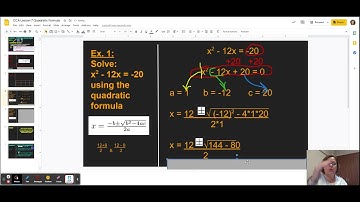 CCA Lesson 7 Quadratic Formula - Google Slides