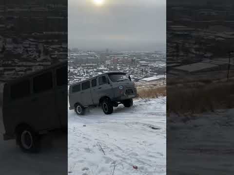 Тест драйв УАЗ БУХАНКА , вверх по снегу