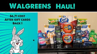 Walgreens haul! 4/14-4/20! $6.71 after gift cards back! Submitting for P&G rebates!!