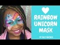 Rainbow Unicorn Mask Face Painting Design