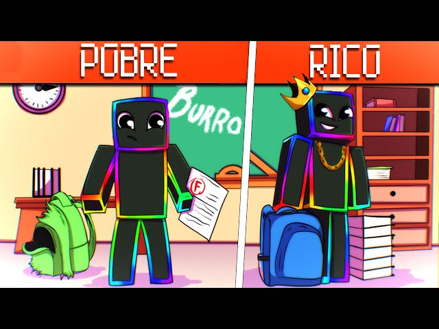 youANDiGames - MINECRAFT: RICO VS POBRE NA ESCOLA