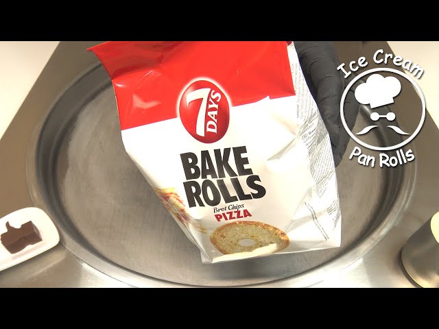 7Days Bake Rolls Pizza ASMR | Ice YouTube Ceam Art | - relaxing sound Food Rolls | satisfying and food oddly