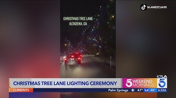 Christmas tree lane lighting ceremony in Altadena