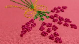 hand embroidery flower design / french knot flower embroidery design