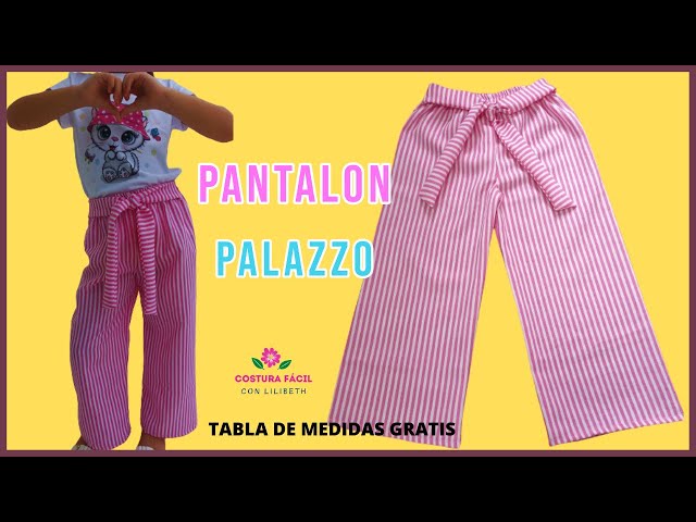 Pantalón 5 bolsillos culotte niña, Pantalones para niña