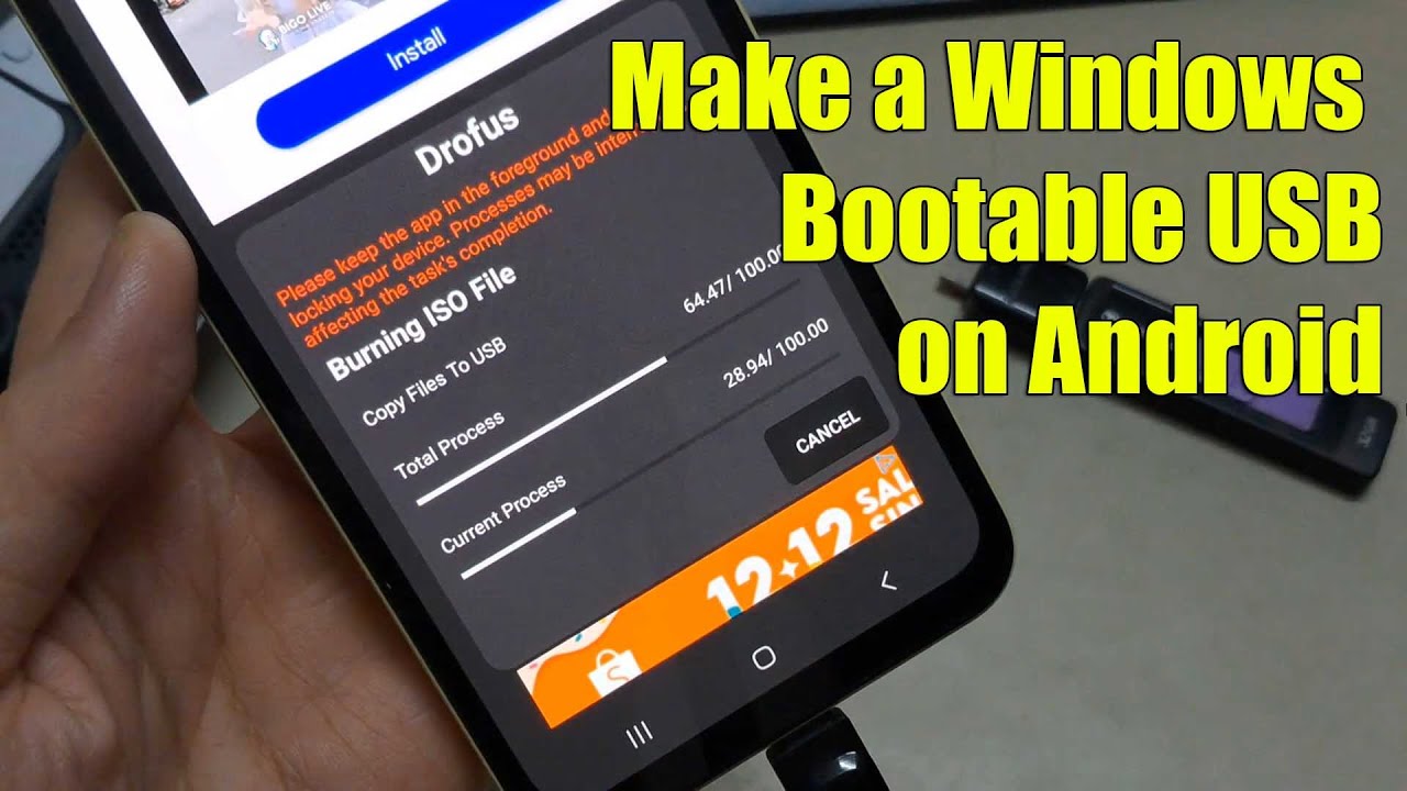Bootable Android How To Create/Make a Windows Bootable USB on Android Phone [without PC ...