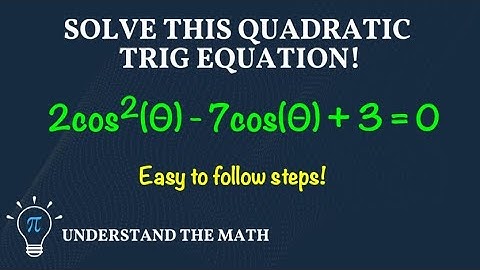 How to Solve Quadratic Trigonometric Equations | Example 2