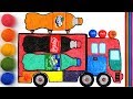 Coca-Cola Truck | Clay coloring play | coloring and drawing for Kids, Children |Fanta, Sprite bottle