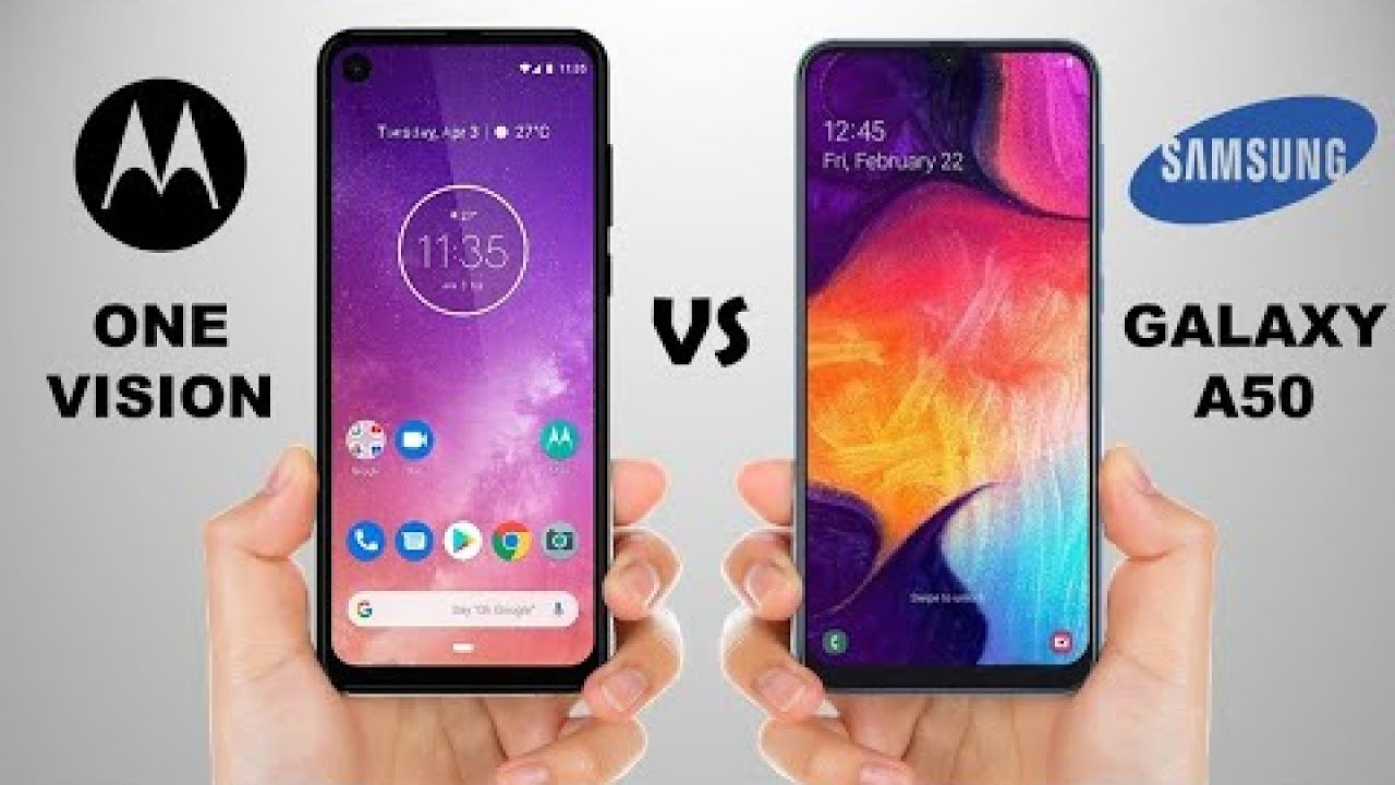 Samsung Galaxy A50 vs Motorola One Vision YouTube
