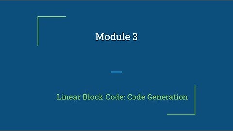 Digital Communication: 3.3 Error Control Systems Module 3 by Prof. Biju Balakrishnan