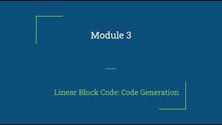 Digital Communication: 3.3 Error Control Systems Module 3 by Prof. Biju Balakrishnan