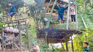 How to make a bamboo gate? The final step to complete the small house/ Làm cổng bằng tre