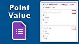 How to add default question point value in google forms