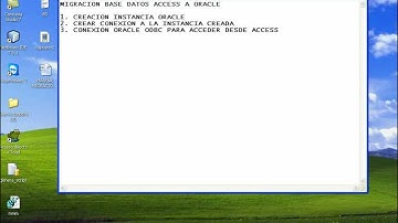 MIGRACION BD ACCESS A ORACLE