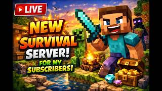 Minecraft Survival New Server create #shortlive #shortsfeed #verticallivefeed #gamerfleet #gaming