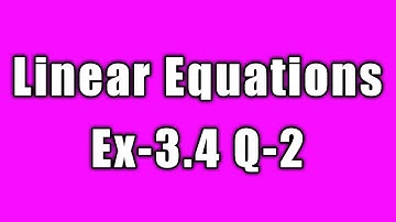 pair of linear equations in two variables ex 3.4 q 2