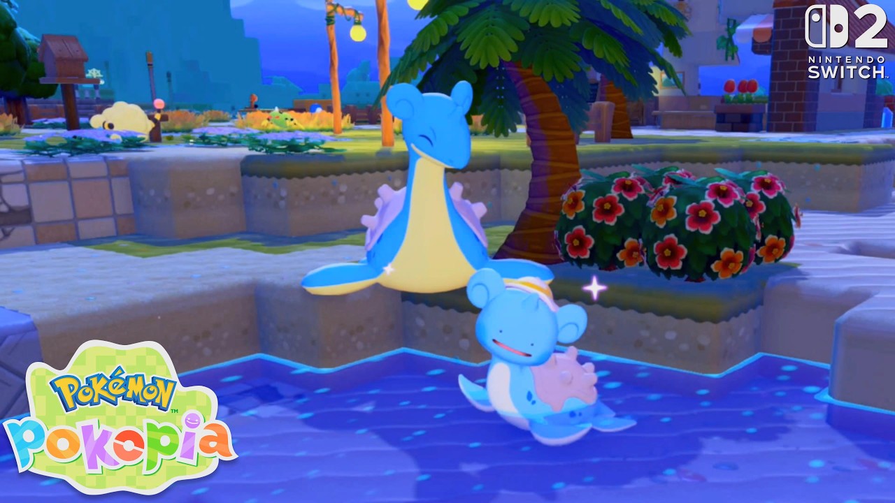 Pokémon Pokopia | Became Lapras ablity! And Zorua encounter & Playing Piplup - Bleak Beach