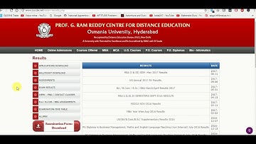 OUCDE Distance M.B.A Results ! Osmania University Distance Education
