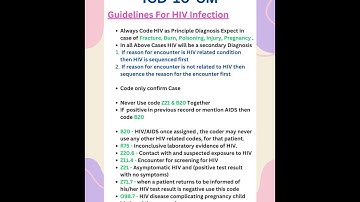 ICD Coding guidelines for HIV #medicalbilling #medicalcoding #icd10cm #aapc #cpc #ahima #ccs