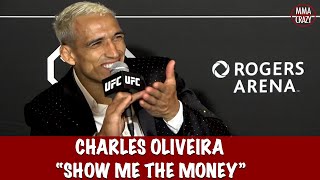 Charles Oliveira speaking English? &quot;show me the money&quot;