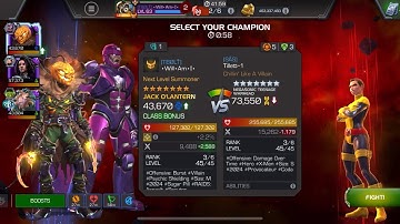 AW Season 59. Jack vs Negasonic on Node 14 Ebb and flow Knockdown / Heavy Hitter #mcoc