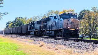 Northbound CSX GALX empty coal hoppers on track one, heading for load out in SW PA