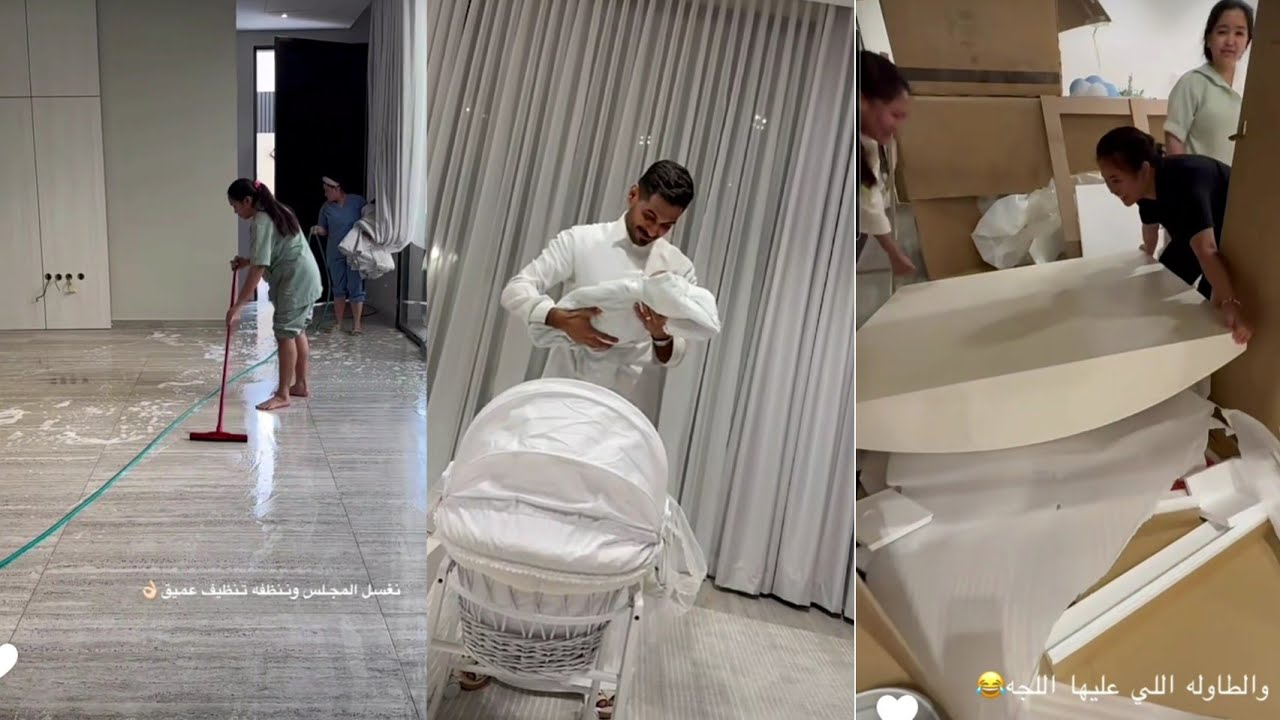 يوشا عبدالعزيز وخواتها | تجهيزات واستقبال حمولتها أهل لطيفة ببيتهم الجديد 🔥😍