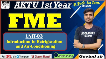 02 Fundamental of Mechanical Engineering AKTU B.Tech 1 Year By Govind Sir || JE CLASSES B.TECH