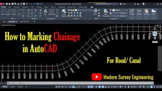 How to marking chainage in AutoCAD