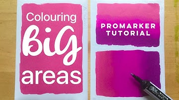 Colouring large areas with markers // Promarker tutorial for Beginners