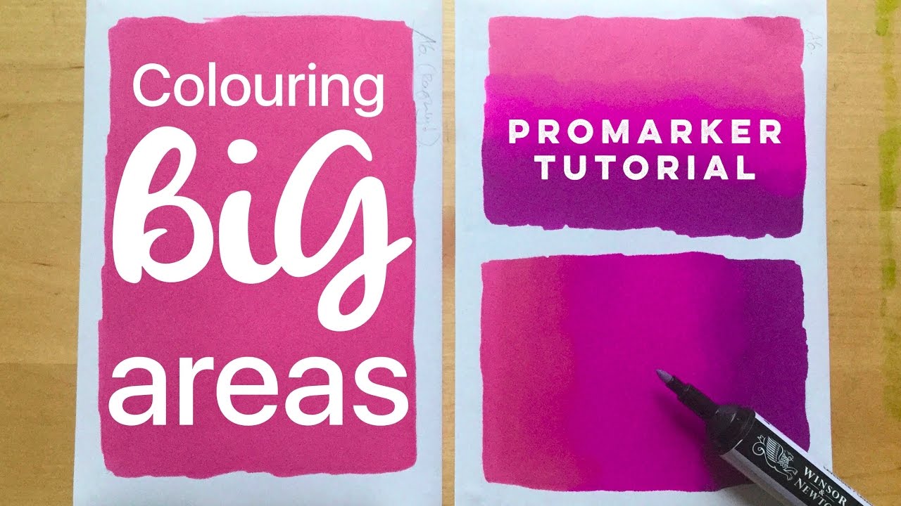 Colouring large areas with markers // Promarker tutorial for Beginners