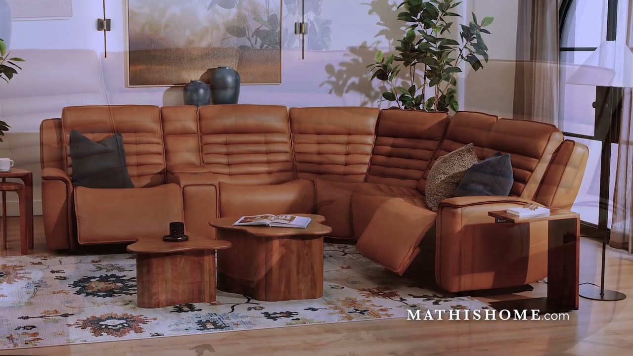 ラ クレーム コー アブソリュ Sorrel 6-Piece Power Sectional | Mathis Home