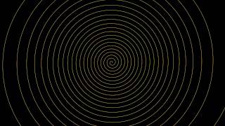 Yellow on Black Hypnotic Spiral - Hypnotize Yourself - Optical Illusion