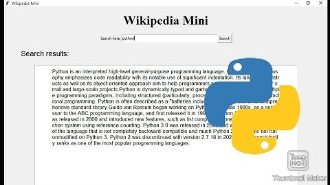 Wikipedia Search App using Python and Tkinter.