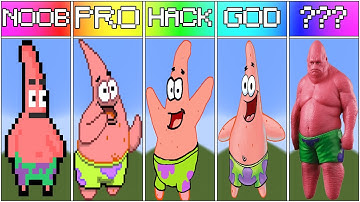 Pixel Art | NOOB vs PRO vs HACKER vs GOD vs ??? | Patrick Star in Minecraft