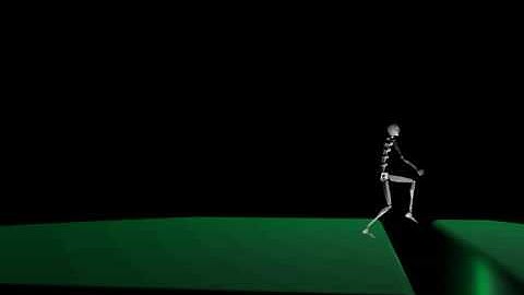 Skeleton 3d max animation walk, run and jump 2