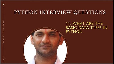 What are the basic data types in Python | Python Interview Questions