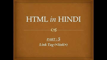 Learn HTML in HINDI -- Part 5 : Link Tag -- Html Head Section  ||  Samrat Softorials